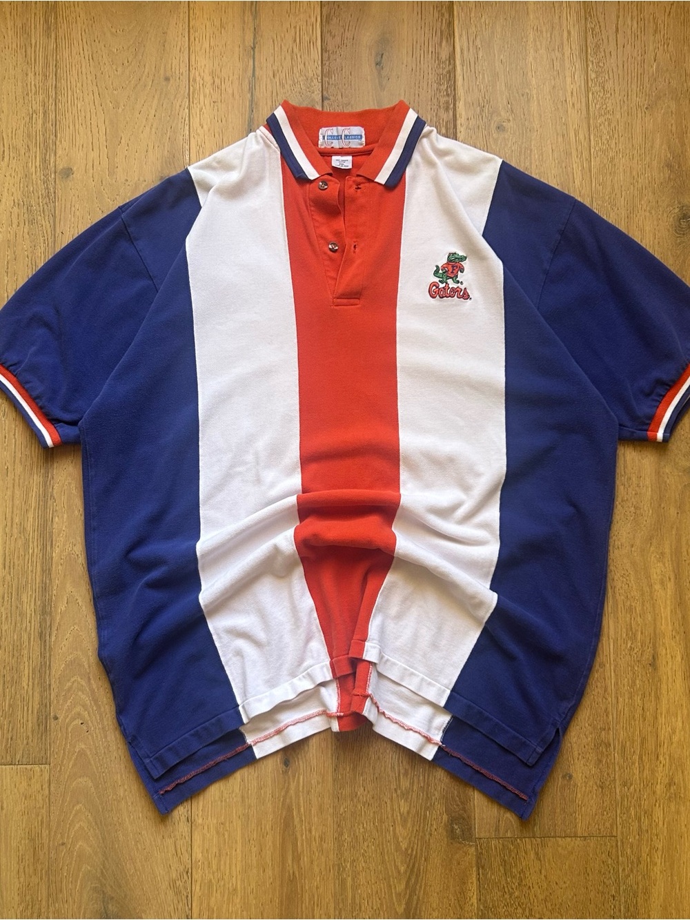 Florida Gators Vintage Stripe Colorblock Polo 90s Y2K College Classics